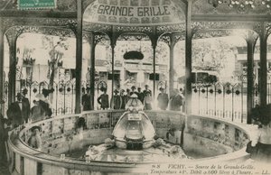 Vichy的Grand Grille春天的来源。明信片于1913年寄出。 作者 法国摄影师