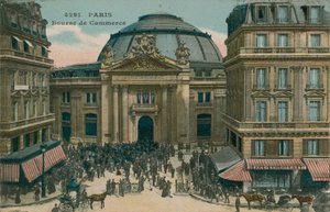 法国巴黎证券交易所。明信片于1913年寄出。 作者 法国摄影师