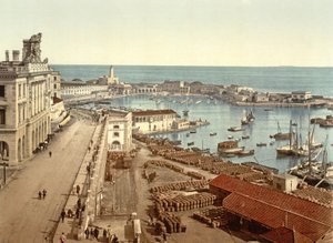 酒吧阿尔及尔的海港。 c.1900 作者 法国摄影师