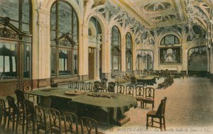 蒙特卡洛赌场的新游戏室。明信片于1913年寄出。 作者 法国摄影师