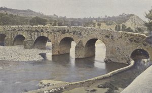 Viviers，罗马式桥梁，在Escoutay，上游视图 作者 法国摄影师