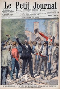 1907年--法国南部的葡萄酒危机--1907年6月30日《小报》的头版（雕版）。 作者 法语学校