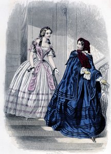 2位时尚女性--载于1852年《Demiselles杂志》。 作者 法语学校