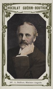 在Balfour，英国大臣（彩色照片） 作者 法语学校