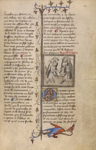 Wankelin de Ferreres和Hugo de Montfort之间的战斗，约1400-15（羊皮纸上的蛋彩和金箔）。 作者 法语学校