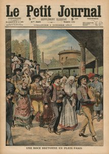 布列塔尼婚礼在巴黎，Le Petit Journal的例证，补充illustre，1910年10月2日