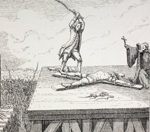 1875年在18世纪的Frace圣安德鲁十字架上被判处死刑的罪名被判刑 作者 法语学校