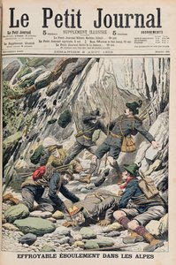 一个令人震惊的岩石落在蒂罗尔，插图来自&39;Le Petit Journal&39;，1906年8月5日 作者 French School