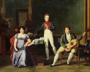 音乐家和他的家人，可能是Fernando Sor（1778-1839） 作者 法语学校