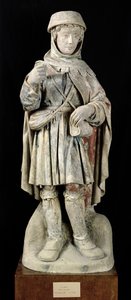 一个农民，c.1500（多彩石） 作者 French School