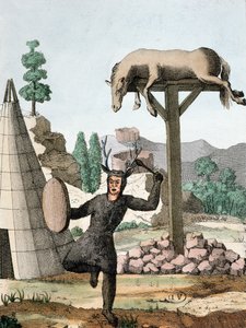 西伯利亚鞑靼萨满和墓地，1811年 作者 法语学校
