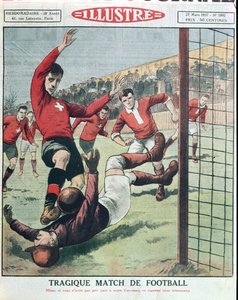 一场悲惨的足球比赛，来自Le Petit Journal，1927年3月27日