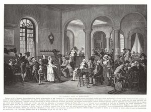 目录下的一个歌舞表演，法国大革命，1795-1799 作者 法语学校
