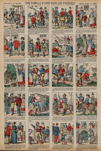 比利牛斯山脉的熊家族（彩色版画） 作者 法语学校
