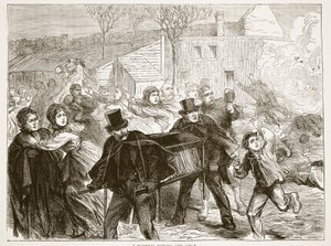 围困期间的葬礼，1871年3月，卡塞尔斯法国与德国战争史，1870-1871 作者 法语学校