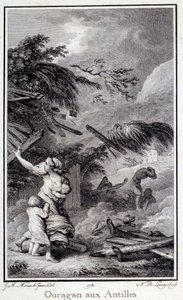 A hurricane in the West Indies. Engraving of 1780 Chartres, Museum of Fine Arts 作者 法语学校