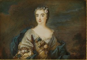一位名叫路易丝·珍妮·德·杜尔福特（Louise-Jeanne de Durfot）的女士，公爵夫人玛莎琳与德拉米耶拉耶，约1750年 作者 法语学校