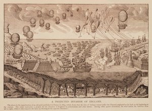 预计英格兰入侵，复制1803年的法国版画 作者 法语学校