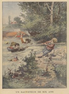 六岁的救命恩人（彩色石版画） 作者 法语学校