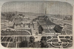 Chelles修道院（塞纳河和马恩省）-由维克多·杜鲁（Victor Duruy（1811-1894）-1882年在“法国历史”中雕刻 作者 法语学校