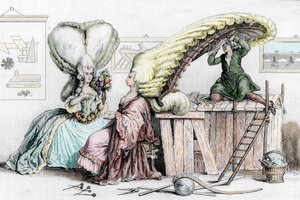 美发学院，Rue de Coiffure，插图选自 Challamel 的《法兰西共和国博物馆史》。 作者 法语学校