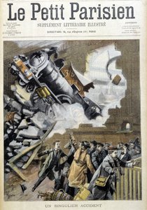 东方快车在法兰克福发生的事故--载于1901年12月22日的《小巴黎人》。 作者 法语学校