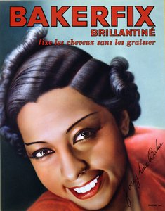 以约瑟芬贝克为特色的Bakerfix hair brilliantine广告（1906-75） 作者 法语学校