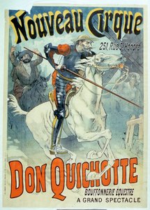 Don Quixote，New Circus，Horseback Buffoonery的广告 作者 法语学校
