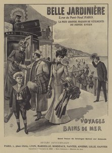 Advertisement for the Belle Jardiniere clothing store, Paris (litho) 作者 法语学校