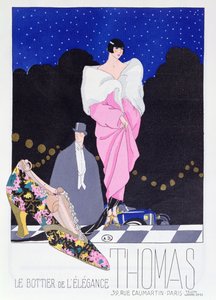 1924年时尚杂志Art-Gout-Beaute为Bootmaker Thomas做广告 作者 法语学校