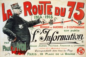 小说《La Route du 75:1914 - 1915》的广告海报。Paul d