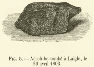 莱格勒的 Aerolithe 墓，1803 年 4 月 26 日（雕刻） 作者 法语学校
