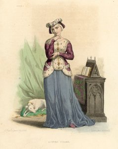 Agnes Sorel (coloured engraving) 作者 法语学校