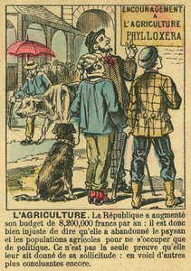 农业说明了第三共和国对农业投资的好处及其对农民人口的关注。1889年3月30日《费加罗报》副刊上的版画，巴黎。签名。塞尔瓦。 作者 法语学校