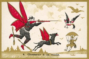 空中猎手（chromolitho）。 作者 法语学校
