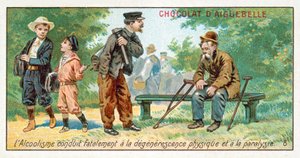 Alcoholism inevitably leads to physical degeneration and paralysis (chromolitho) 作者 法语学校
