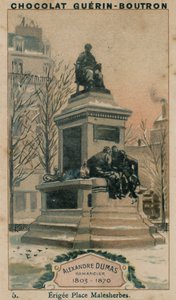 Alexandre Dumas，小说家，1803-1870，Erigee Place Malesherbes 作者 法语学校