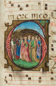 All Saints, Gradual, f.85 (ink, tempera & gold leaf on parchment) 作者 法语学校