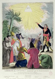Napoleon Bonaparte（1769-1821）与教皇庇护七世（1742-1823）1801之间的Concordat寓言（另见175951） 作者 法语学校