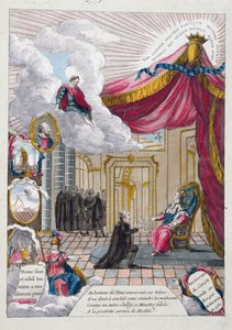 1781年Jacques Necker（1732-1804）给路易十六（1754-93）的报告的寓言（彩色版画） 作者 法语学校