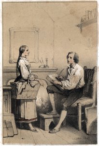 Alois Senefelder（或Aloysius或Aloys）或Johann Nepomuk Franz Aloys（1771-1834），捷克诗人和雕刻家，在愤怒和绝望的时刻，仍然没有一张纸，导致他把所有东西扔进火里，写下了洗衣店的说明 作者 法语学校