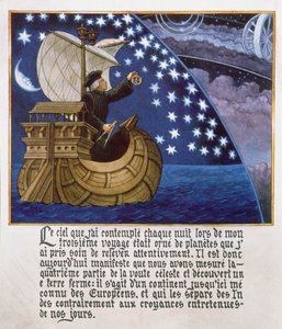 Amerigo Vespucci在他的第3次航行中由星星航行 作者 法语学校