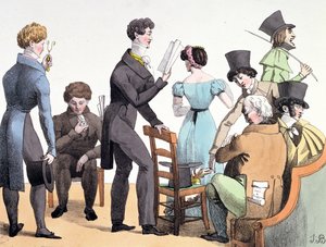 作者在1821年3月向一个精选小组阅读他的作品 作者 法语学校