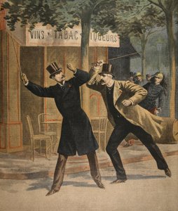 Esterhazy和Picquart之间的事件，来自Le Petit Journal：Supplement illustre，1898年7月17日的插图 作者 法语学校