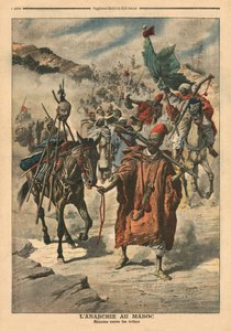 摩洛哥的无政府状态，部落之间的掠夺，“Le Petit Journal”的插图，补充说明，1907年11月24日