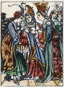 Anonymous illustration for “La belle au bois dormant”, tale by Charles Perrault (1628-1703), French writer. Wood engraving of Imaging Pellerin - Epinal, sd. Late 19th century. 作者 法语学校