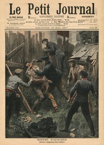 阿帕奇的行为，来自&39;Le Petit Journal&39;的插图，补充说明，1907年5月19日 作者 法语学校
