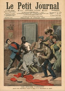阿帕奇很有趣，插图来自&39;Le Petit Journal&39;，补充illustre，1907年7月28日 作者 法语学校