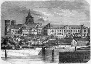 建筑：Abbey aux Dames（约1060年）和圣三一教堂（罗马式风格）的景色。卡昂，卡尔瓦多斯省 (14) 作者 法语学校