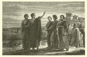 Aristotle exiled from Athens with his disciples (engraving) 作者 法语学校